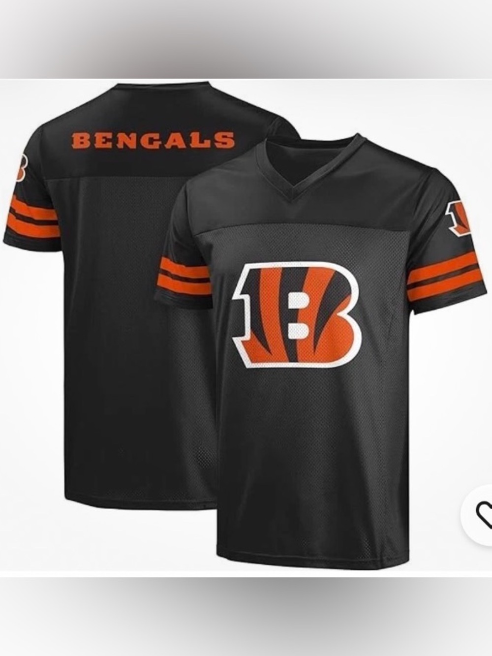 NFL Men's Primary Logo Game Day Team BENGALS jersey.